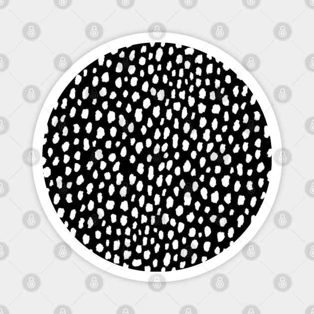 Reverse Dalmatian Spot Pattern (black/white) Magnet by designminds1